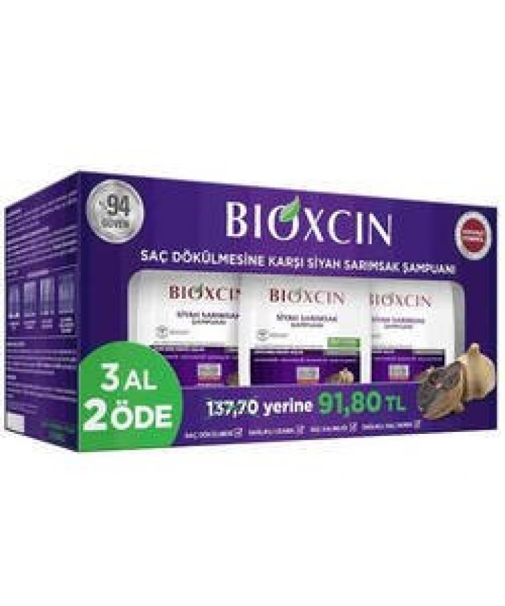 Bioxcin Siyah Sarımsak Şampuanı 300 ML Dökülme Önleyici Şampuan